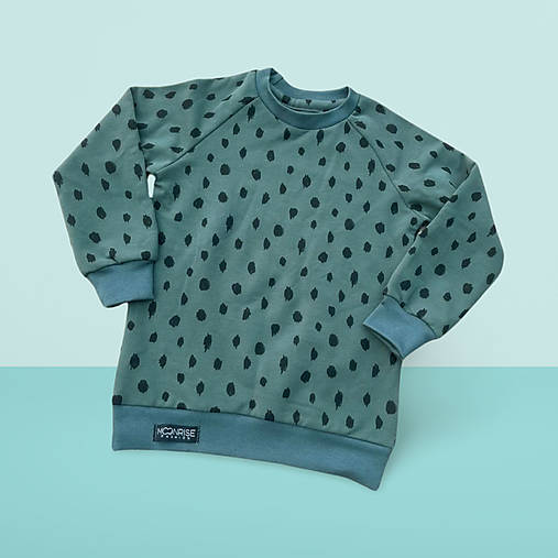Detské oblečenie - Detská mikina - animal dark green - 16747022_