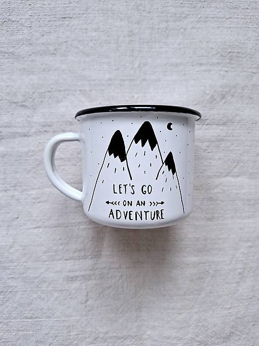 Nádoby - Smaltovaný hrnček Dobrodružný - 16748233_