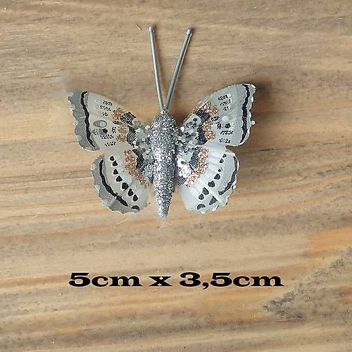 Polotovary - Motýlik - štipec - 5cm x 3,5cm - 1ks - 16748563_