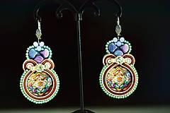 Náušnice - Soutache náušnice "V sade plnom kvetín"I. - 16752317_