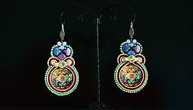 Náušnice - Soutache náušnice "V sade plnom kvetín"I. - 16752318_