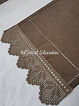 Úžitkový textil - *** Hnedá štóla  s ažurovou výšivkou*** - 16754140_