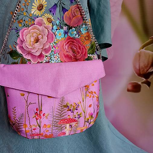 Kabelky - Čarovný les vo fialovej - kabelka na rameno ZĽAVA! - 16753924_