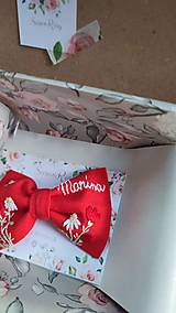 Ozdoby do vlasov - Vyšívané mašličky Vlčí mak ♡ (Vlčí mak a harmanček) - 16756508_