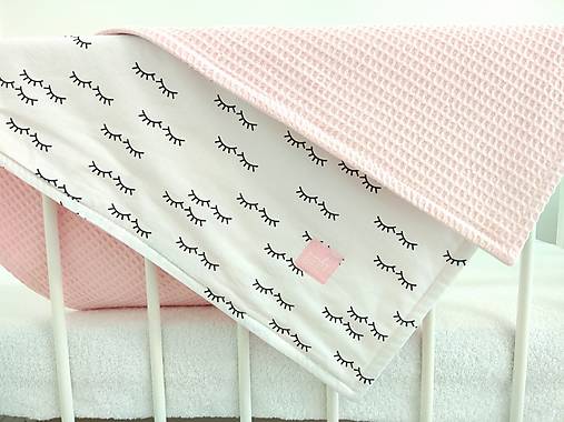 Waffle deka prechodná - ihneď k odberu (Viečka/ružová)