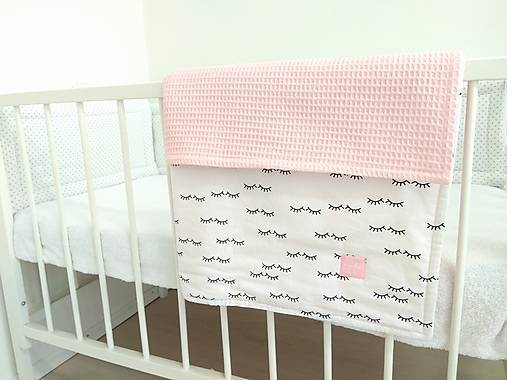 Waffle deka prechodná - ihneď k odberu (Viečka/ružová)