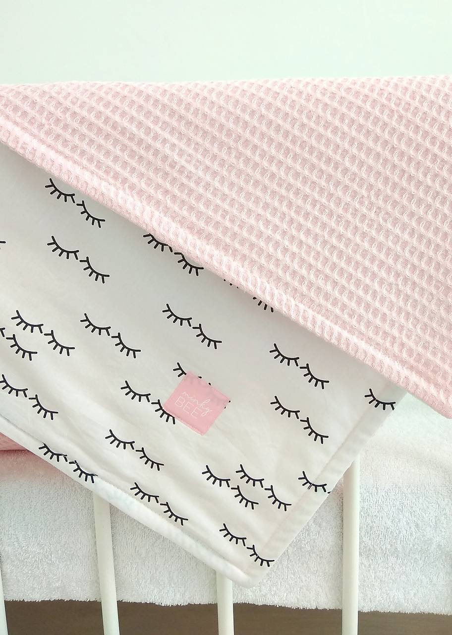 Waffle deka prechodná - ihneď k odberu (Viečka/ružová)