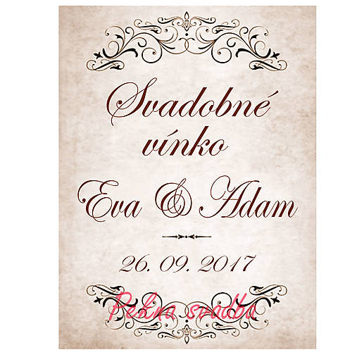 Etikety na flaše a výslužky 7,5x10 cm -vodeodolná fólia s lamináciou