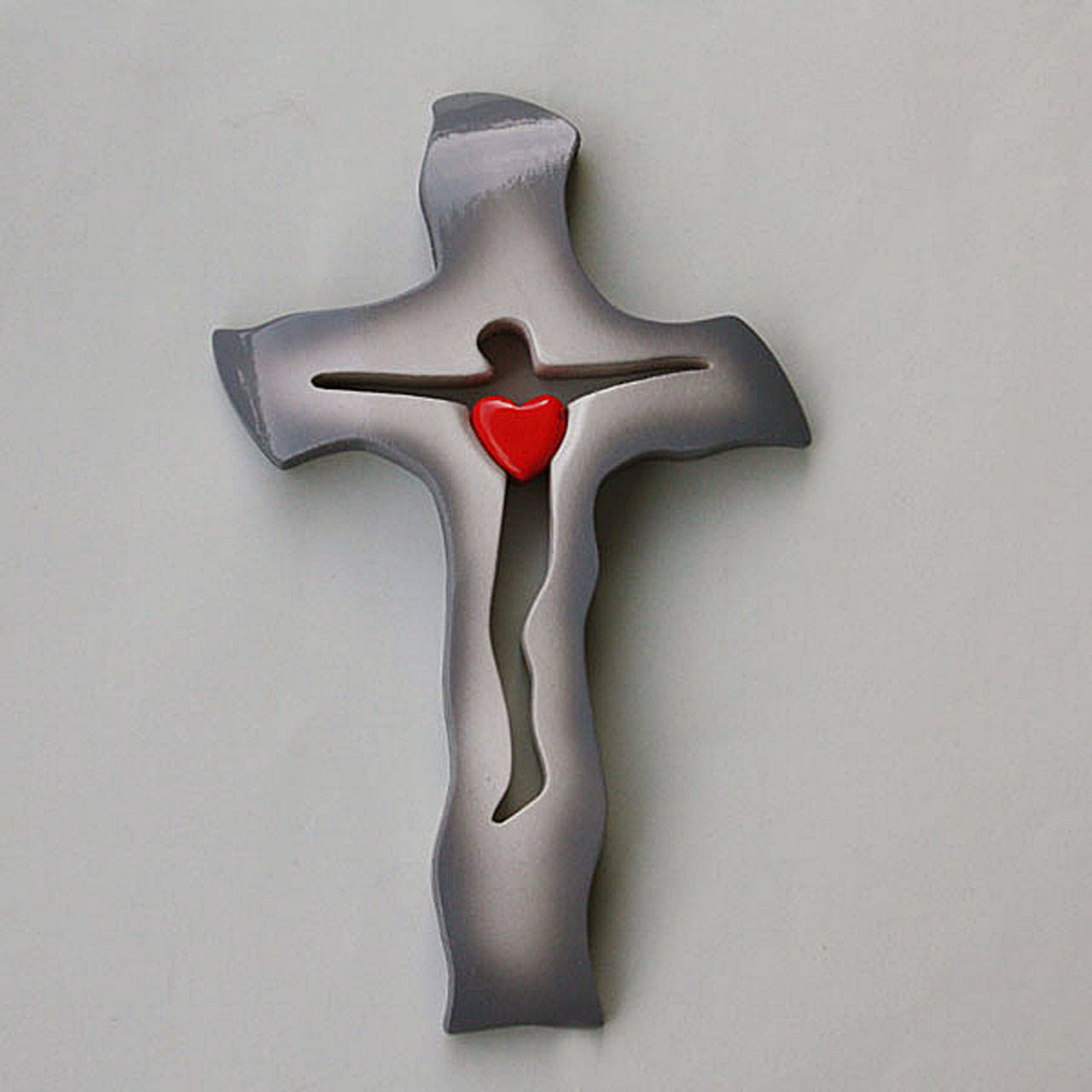 AKCIA - Svadobný krížik A22 - menší 21x14cm sivý