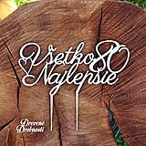 Dekorácie - Zápich na tortu – Všetko najlepšie (Všetko najlepšie Elegant) - 16757660_