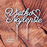Dekorácie - Zápich na tortu – Všetko najlepšie (Všetko najlepšie Elegant) - 16757682_