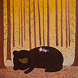 Grafika - Oddýchnime si, macko, Giclée art print 30x36 - 16757006_