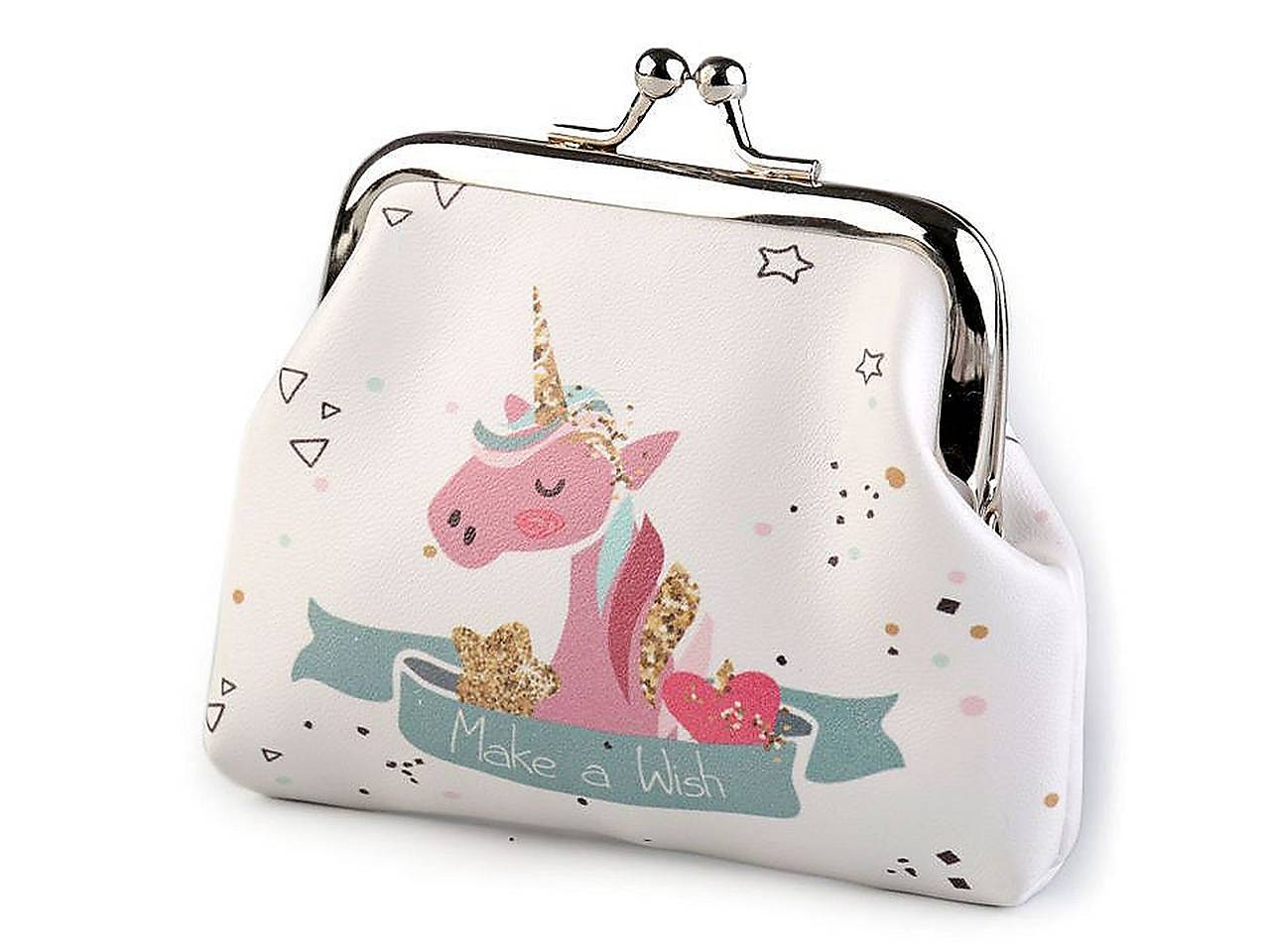 Detská/dievčenská peňaženka, 8x10 cm (jednorožec)