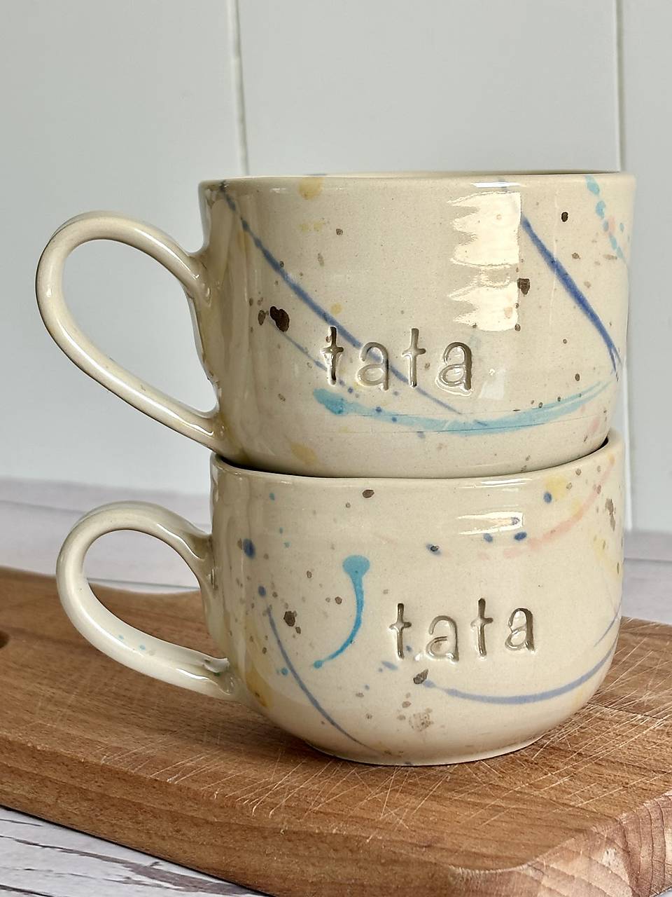 Fľaky - šálka cappuccino tata (200ml,  s uškom)