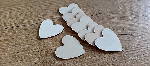 Galantéria - 	Drevený výlisok Srdiečko 20 mm (40 mm) - 16762121_