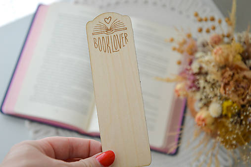 Papiernictvo - Drevená záložka - Booklover II. - 16762253_