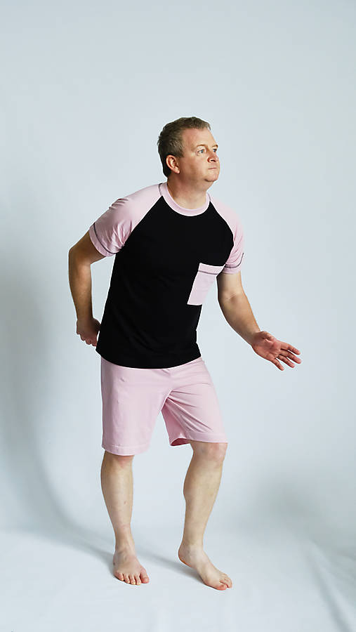 Pánske oblečenie - Pyžamo biobavlna s krátkym rukávom - 16761738_