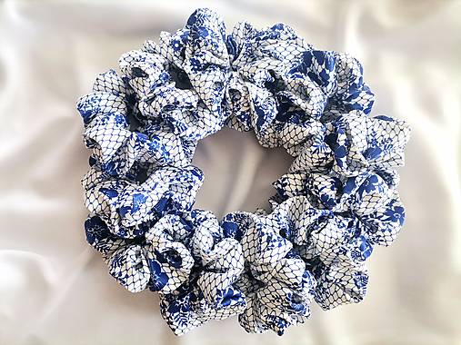 Ozdoby do vlasov - Saténová scrunchie maxi - 16762080_