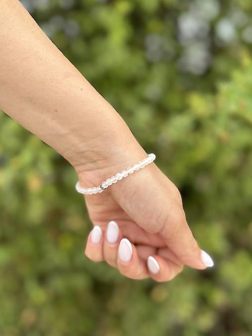 Anjelský náramok Životnej sily s Diamantom - Selenit
