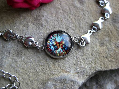 Náramky - Jemný srdiečkový náramok - chirurgická oceľ (motýľ, č. 4051) - 16764684_