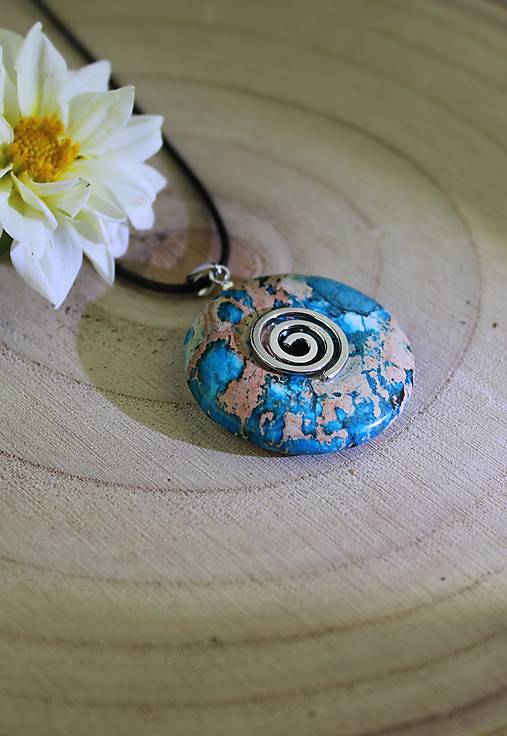 Náhrdelníky - prívesok jaspis oceánsky - 16765278_