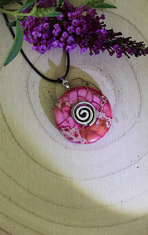 Náhrdelníky - jaspis vínový prívesok - 16765329_