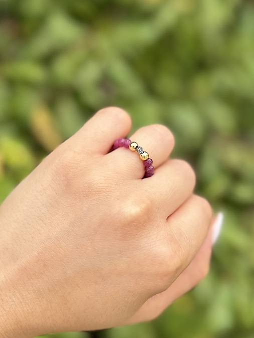 Prstienok Cesta za šťastím - Diamant a Rubín