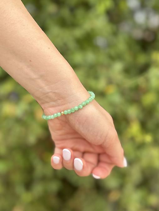 Anjelský náramok Vyššieho vedomia a Spirituality - Diamant a Angelit (zelený)