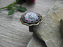 Prstene - Veľký prsteň (mandala 2- bronz, č. 4067) - 16765841_