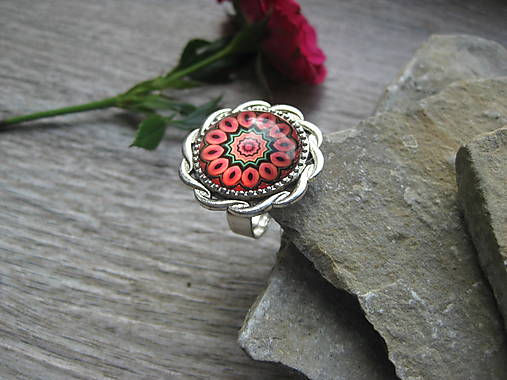 Prstene - Veľký prsteň (mandala 4 - platina, č. 4069) - 16765848_