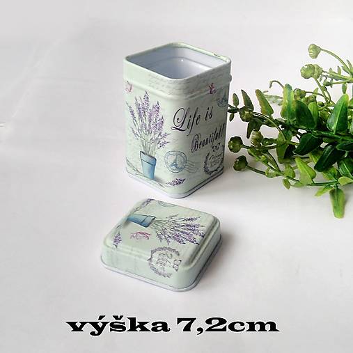 Obalový materiál - Kovová mini krabička - výška 7,2cm  - 16764960_