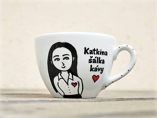 Nádoby - Maľovaná šálka s menom a postavičkou (220 ml) - 16769648_