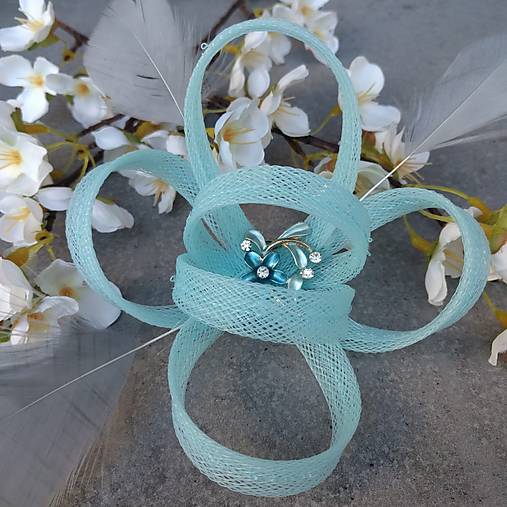 Ozdoby do vlasov - Vlna Fascinator - 16772330_