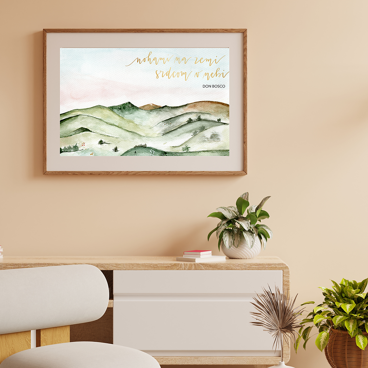 NOHAMI NA ZEMI, SRDCOM V NEBI - art print