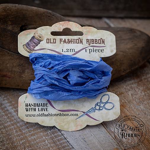 Galantéria - Old Fashion saténová stuha 58 Jeans - 16777546_