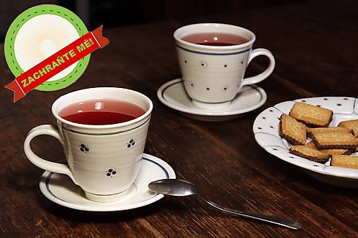 Nádoby - Ručně vyráběný porcelánový Šálek s podšálkem - vada na kráse - 16779215_