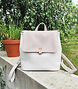 Batohy - Vanessa backpack bílá s pudrovou - 16780125_