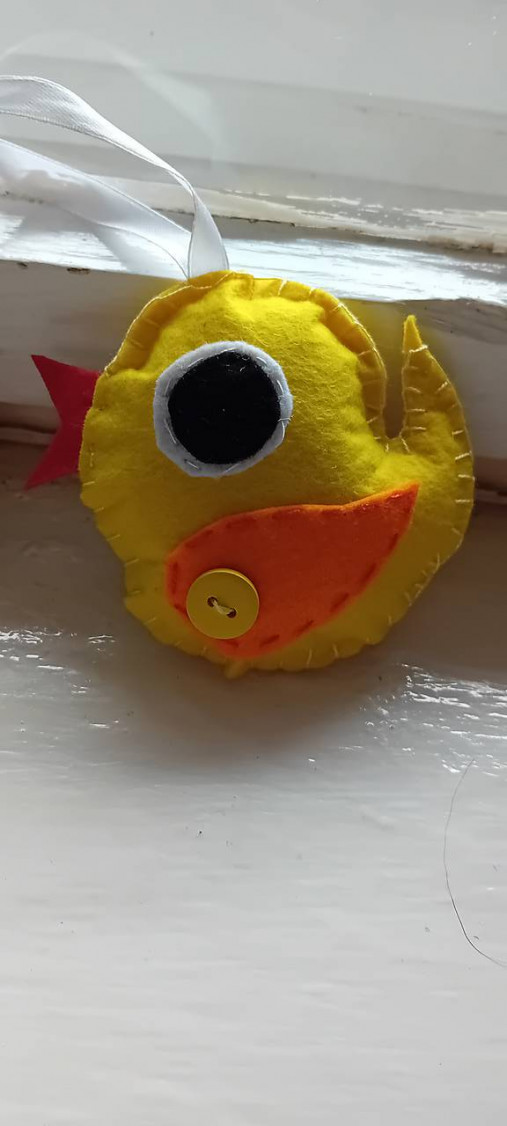 Dekorácie - farebné vtáčiky (svetložltá) - 16786744_