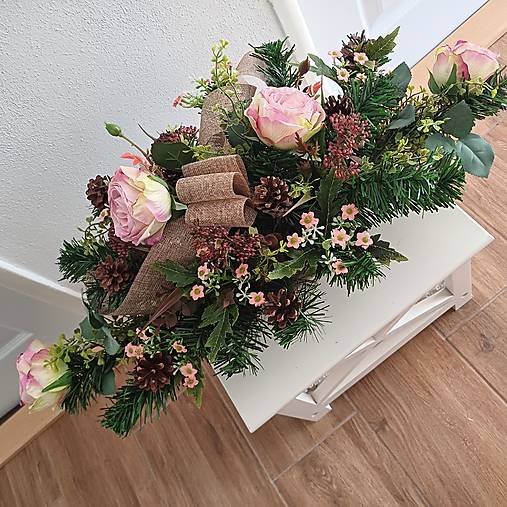 Dekorácie - Spomienková kytica, na hrob - 16786064_