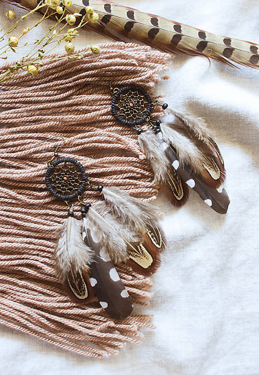 Náušnice - náušnice lapače snov "vánok" - 16788334_