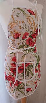 Iné oblečenie - Dámska zástera maky a obilie na režnej - 16790519_