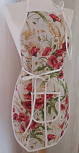 Iné oblečenie - Dámska zástera maky a obilie na režnej - 16790522_