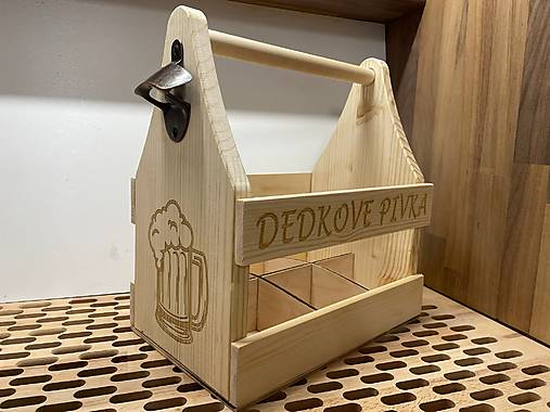 Nábytok - Debnička na pivko s otvárakom DEDKOVE PIVKA - 16790343_