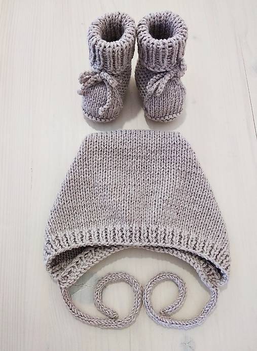 Detské súpravy - Set na zimu 100% Baby merino - 16791619_