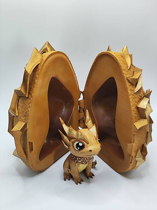 Dekorácie - Bleskový dráčik s vajcom - 16791284_