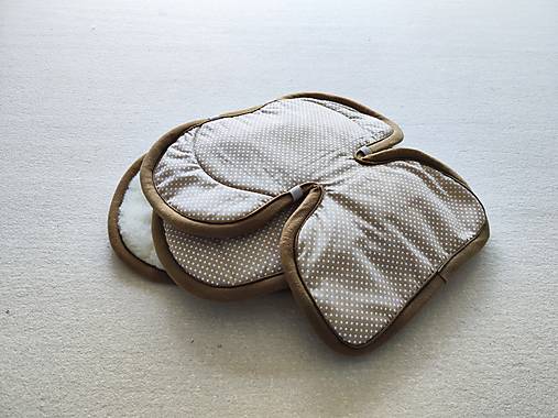 Detský textil - VLNIENKA zmenšovacia vložka do autosedačky Joie i Pivot 360 100% Merino top super wash Natural Bodka Beige  - 16793273_