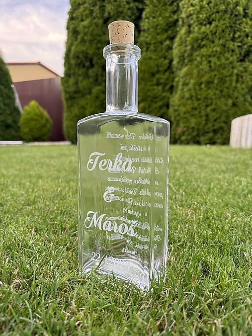 Nádoby - Gravírovaná fľaša 0,5L - 16793055_