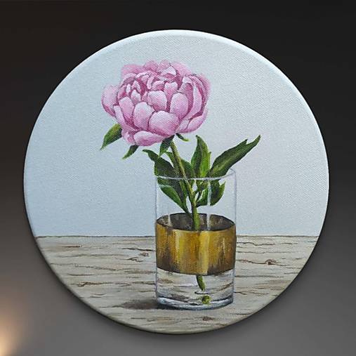 Obrazy - Pivónia 20cm - 16794019_