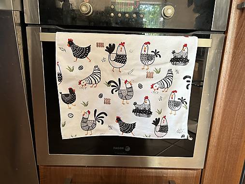 Úžitkový textil - Kuchynské utierky sliepočky - 16794925_