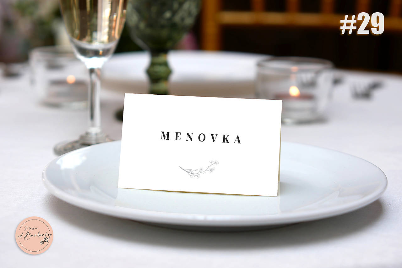 Menovka na stôl #29